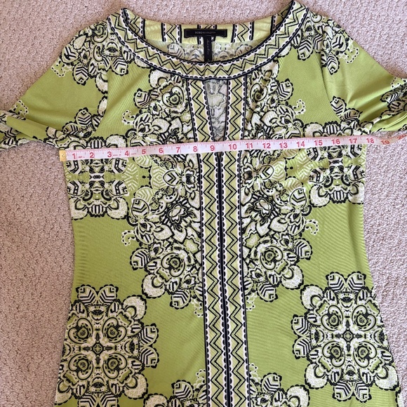 BCBGMaxazria AVILA dress lime green combo Small - Picture 8 of 16